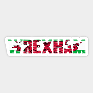 WREXHAM WELSH FLAG Sticker